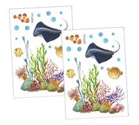 Adesivi Murali Fosforescenti 2 Pezzi Ocean World Animali Marini Che Si Illuminano al Buio per Decorare Cameretta Ragazzo Ragazza Soggiorno