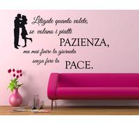 ADESIVI MURALI FRASE PAPA FRANCESCO LITIGATE QUANTO VOLETE PACE WALL STICKER