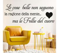 Adesivi murali frasi Cappellaio Matto Le cose belle wall stickers da parete casa