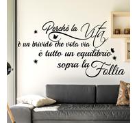 Adesivi murali frasi Vasco Rossi adesivo da parete per muro wall stickers casa