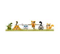 Adesivi murali Gattii cartoon Cats nice wal sticker cropped 1 PZ. cm. 100x24
