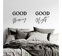 Adesivi Murali Good Morning Good Night per Camera da Letto |WS2557| Decorazione