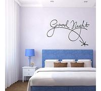 Adesivi Murali Good Night Words Shooting Star Dormire Arredamento Camera Da Letto Adesivo Da Parete In Pvc 60,9 Cm * 38,11 Cm