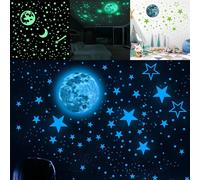 Adesivi murali Hone Decor Glow In The Dark luna luminosa bagliore nel buio stick