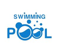 Adesivi murali Idea per la piscina per la stanza dei nuotatori 48x75.5cm Autoadesivo Blu