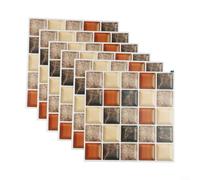 Adesivi murali impermeabili delle mattonelle di 20CM 6PCS adesivi imitazione marmo per la decorazione domestica personalizzata (B)