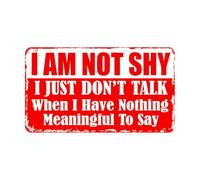 Adesivi murali in carta da parati non sono timido, semplicemente non parlo quando non ho niente 47.6x83.4cm È possibile modificare e aggiungere informazioni Rosso