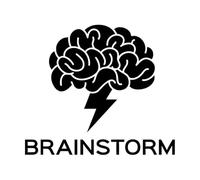 Adesivi murali in vinile Brainstorming Lavoro di squadra Affari Lavoro Parola Ufficio Stanza 34x39.1cm Non danneggia la superficie della parete Nero
