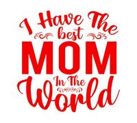 Adesivi murali in vinile ho la mamma migliore 42x42.3cm Autoadesivo Rosso