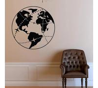 Adesivi murali in vinile naturale raffiguranti la mappa della Terra, i pianeti, la vita, l'oceano, la terra, l'universo e murales per le camerette dei bambini e degli adolescenti.