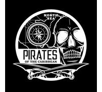 Adesivi murali in vinile pirati dei caraibi corsari icona retrò 67.2x72.2cm È possibile modificare e aggiungere informazioni Bianco