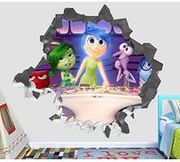 Adesivi Murali Inside Out wall decal 3d smashed decorative sticker vinyl film