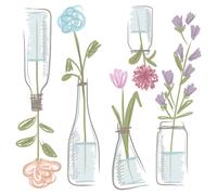 Adesivi murali Little Vases 31x31 cm 2 fogli Multicolore