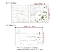 Adesivi Murali Motivazionali Edificanti con Accenti Farfalla per Superfici Lisce