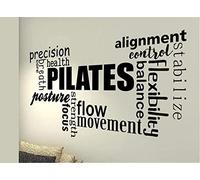 Adesivi Murali Murali Pilates Parole Esercizio Fitness Allineamento 16 pollici x 32 pollici Camera da letto Soggiorno Decorazioni for la casa Adesivo Regalo