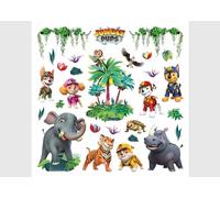 Adesivi Murali Paw Patrol Giungla per Cameretta e Stanza dei Neonati, Stickers da Parete per Bambine e Bambini di AG Design | 30 x 30 cm | ADKS 3930