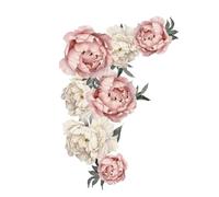 Adesivi Murali Peonia, Blossom Flower Pattern Decal Floreale Bouquet Art Applique Wallpaper Piastrelle Murales Parete Grande Fiore Piante Fogliame Impermeabile per Divano Sfondo Soggiorno Camera