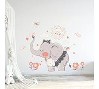 Adesivi murali per bambini - Decorazione cameretta bambino - Adesivo da parete per cameretta bambini - Adesivo da parete elefante nella natura - H60 x L90 cm