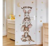 Adesivi murali per la decorazione della casa con simpatici animali, carta da parati autoadesiva per cameretta dei bambini e asilo(I)
