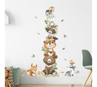 Adesivi murali per la decorazione della casa con simpatici animali, carta da parati autoadesiva per cameretta dei bambini e asilo(H)