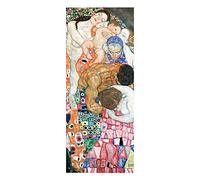 Adesivi Murali Per Porte Interne Legno, Adesivo murale Decalcomania per camera da letto Decorazioni per la casa Impermeabile, Aggiornamento in vinile premium, Klimt morte e vita pittura a olio