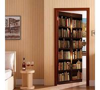 Adesivi Murali Per Porte Murali In 3D Porte Murali Autoadesivi Per Interni Adesivi Murali In Vinile Libreria Di Studio Adesivo Per Porta Per La Decorazione Domestica 80X210CM