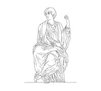 Adesivi murali Popolo greco antico 32x45.8cm Vetrine Nero