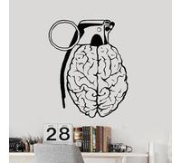 Adesivi murali raffiguranti il cervello per le camerette degli adolescenti, adesivi murali raffiguranti l'anatomia psicologica, decorazioni per soggiorni, studi e uffici.