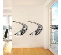 Adesivi murali raffiguranti ruote di motociclette, ideali per gli amanti delle strade e delle moto/biciclette, in soggiorno, camera da letto e cameretta dei bambini.