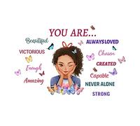 Adesivi murali ragazza fiore Adesivo murale fata Decorazione ragazza farfalla Decalcomanie da parete rimovibili Adesivi Camera da letto per bambini Cameretta dei bambini Adesivo decorativo