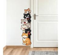 Adesivi murali simpatici cartone animato gatto per camera da asilo decoraz