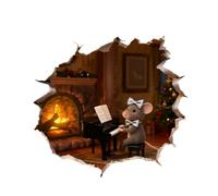 Adesivi Murali Tana Topo, 5 Pezzi Adesivi Murali Tana Topo per Camera, 3D Adesivis Muralis Tanas Topos per Soggiorno, Adesivis Muralis Animali Cartoni Animati, per Arredamento Casa