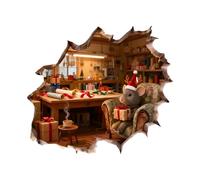 Adesivi Murali Tana Topo, 5 Pezzi Adesivi Murali Tana Topo per Camera, 3D Adesivis Muralis Tanas Topos per Soggiorno, Adesivis Muralis Animali Cartoni Animati, per Arredamento Casa