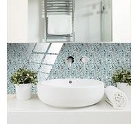 Adesivi Murali Terrazzo Blu Pavimento PVC Adesivo Pelare e Attaccare Vinile Mattonelle Adesive Impermeabile Piastrelle Adesive Cucina Piastrelle Adesive Bagno 10 Pezzi(20x20cm)