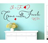Adesivi murali vasco rossi io e te wall stickers Frasi decorazione da parete