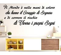 Adesivi murali wall stickers frasi Vivere Sogni adesivo da parete per muro casa