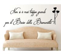 ADESIVI MURALI WALL STICKERS MAI TROPPO GRANDI PER IL BACIO DELLA BUONANOTTE