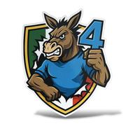 Adesivi Napoli 4° Scudetto 202 Sticker Campioni d'Italia Ciuccio Anema e Core