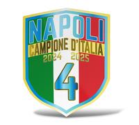 Adesivi Napoli 4° Scudetto 202 Sticker Campioni d'Italia Ciuccio Anema e Core