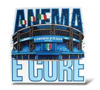 Adesivi Napoli 4° Scudetto 202 Sticker Campioni d'Italia Ciuccio Anema e Core