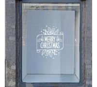 adesivi natale per vetrine allestimento vetrofanie per negozi buone feste a1092