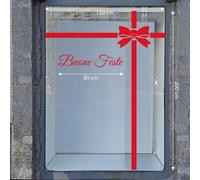adesivi natale vetrofanie natalizie buon natale fiocco fasce a1210