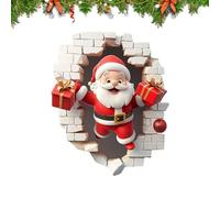 Adesivi Natalizi - 1 Adesivo Da Parete Di Babbo Natale, Adesivi Per Finestre Da 18,1 Pollici, Ade Ivi Divertenti 3D | Decorazioni Natalizie Per Casa, Soggiorno, Camera Da, Bagno, Cucina, Ufficio