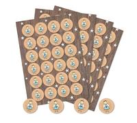Adesivi natalizi angeli, 96 pezzi Ø 4 cm: stickers natale rotondi piccoli, etichette natalizie adesive per regali, chiudipacco bambini, decorazioni scrapbooking e biglietti auguri