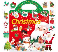 Adesivi natalizi per bambini, riutilizzabili, da 2 a 4 anni, divertenti adesivi da viaggio per bambini, impermeabili, per bambini da 1 a 5 anni