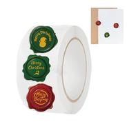 Adesivi natalizi per chiudere buste | 500 pezzi di decalcomanie stagionali | Etichette adesive per sigillare buste | Per riempitivi calzino bambini adulti feste famiglia e carte