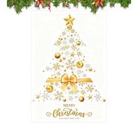 Adesivi Natalizi Per Finestre - Grande Pellicola Fai Da Te | Adesivi Dorati Rimovibili Per Albero Di Natale - Per Parete Porta Specchio Casa Posto Di Lavoro Aula Bagno