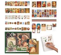 Adesivi natalizi per scrapbooking, kit di decalcomanie per le vacanze, quaderni, adesivi