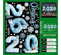 Adesivi Natalizi per Vetri - Fiocco Di Neve Pupazzo Di Neve 2026 Decorazioni Nataline - Pellicole Statiche Riusabili Per Negozi Ristoranti Centri Commerciali Uffici Scuola