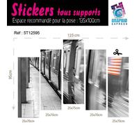 Adesivi New York Treno - Stampa 60 Modelli Stampa Decorazione Parete NY20